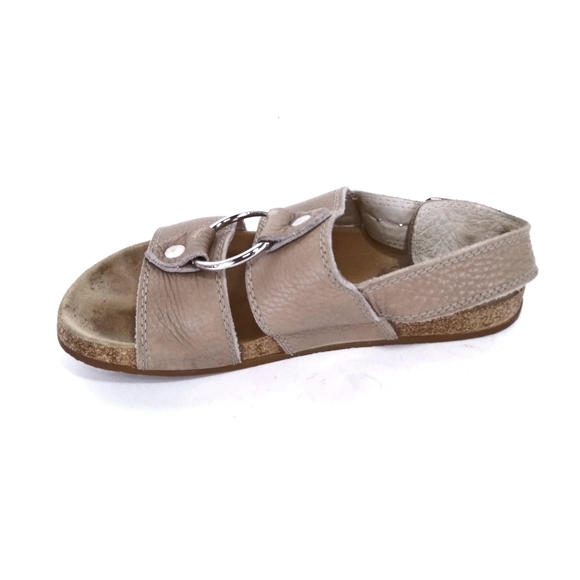 John Fluevog Mocha Leather Sandals - Picture 6 of 13